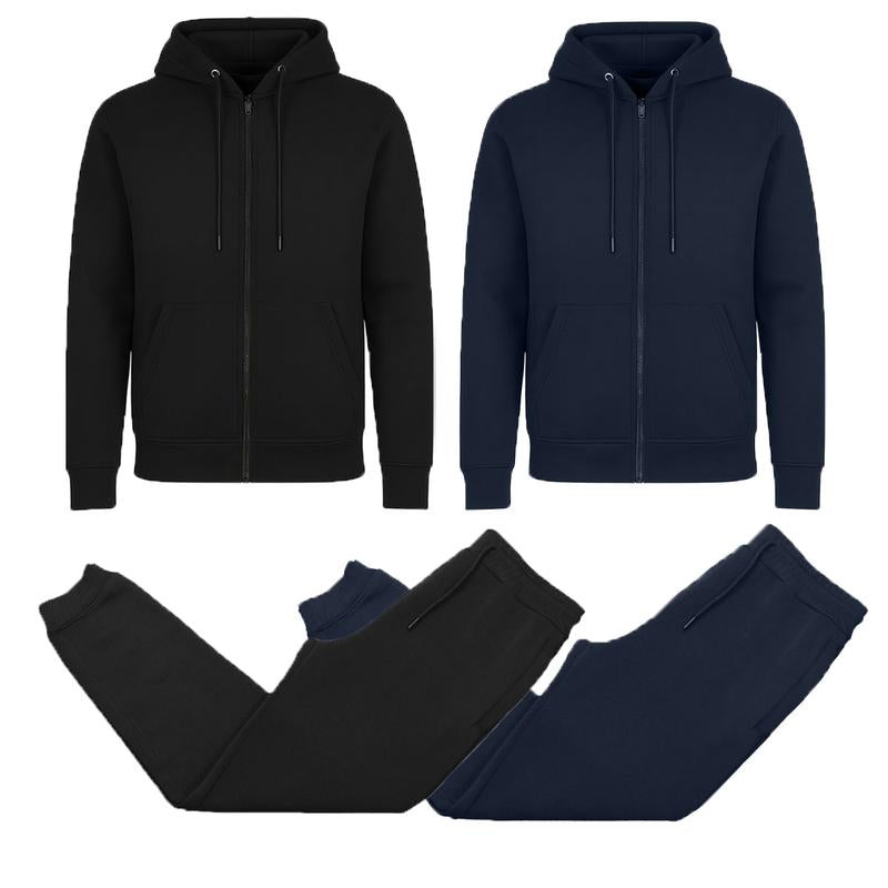 Men’S Multi Pack Fleece Zip Hoodie & Jogger Sets