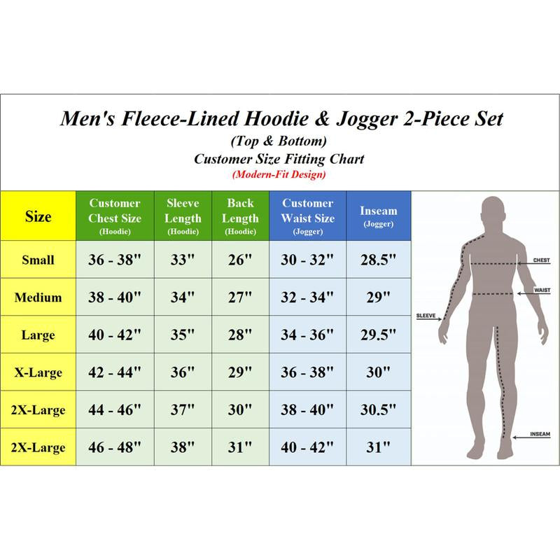 Men’S Multi Pack Fleece Zip Hoodie & Jogger Sets