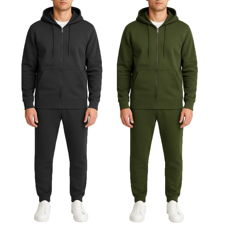 Men’S Multi Pack Fleece Zip Hoodie & Jogger Sets